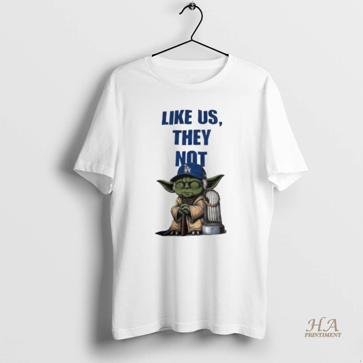 Official Master Yoda Los Angeles Dodgers Like Us They Not Shirt Hoodie Sweatshirt | PurePodTees.com