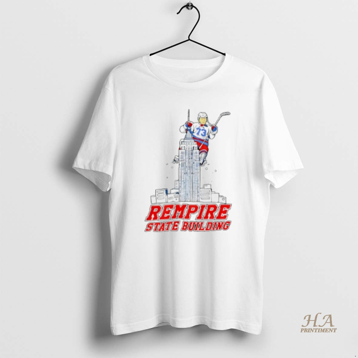 Official Matt Rempe 73 New York Rangers Empire State Building Shirt Hoodie Sweatshirt | PurePodTees.com