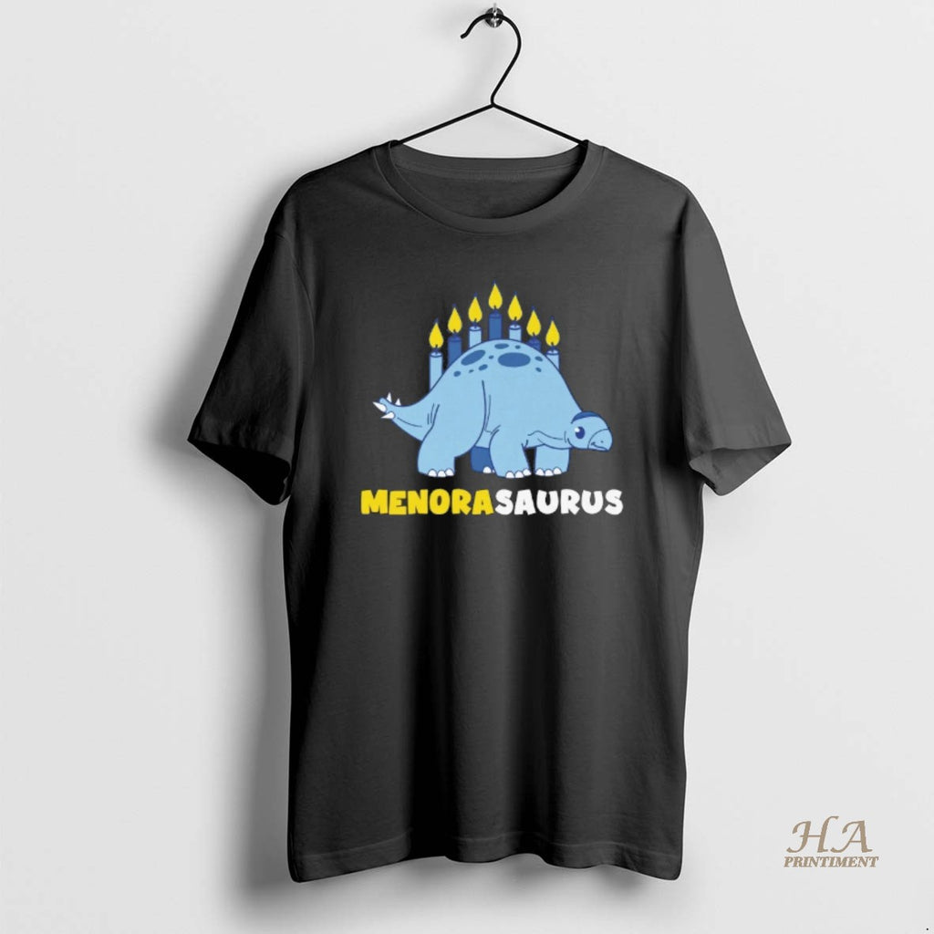 Official Menorasaurus Hanukkah Shirt Hoodie Sweatshirt | PurePodTees.com
