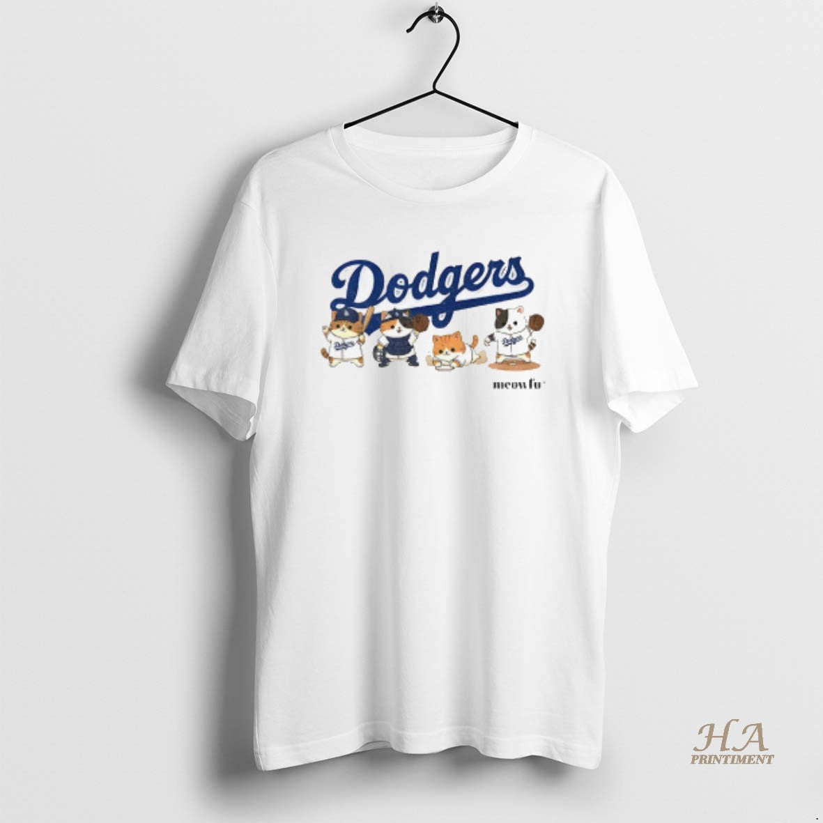 Official Meowfu Dodger Cat Los Angles Dodgers Shirt Hoodie Sweatshirt | PurePodTees.com