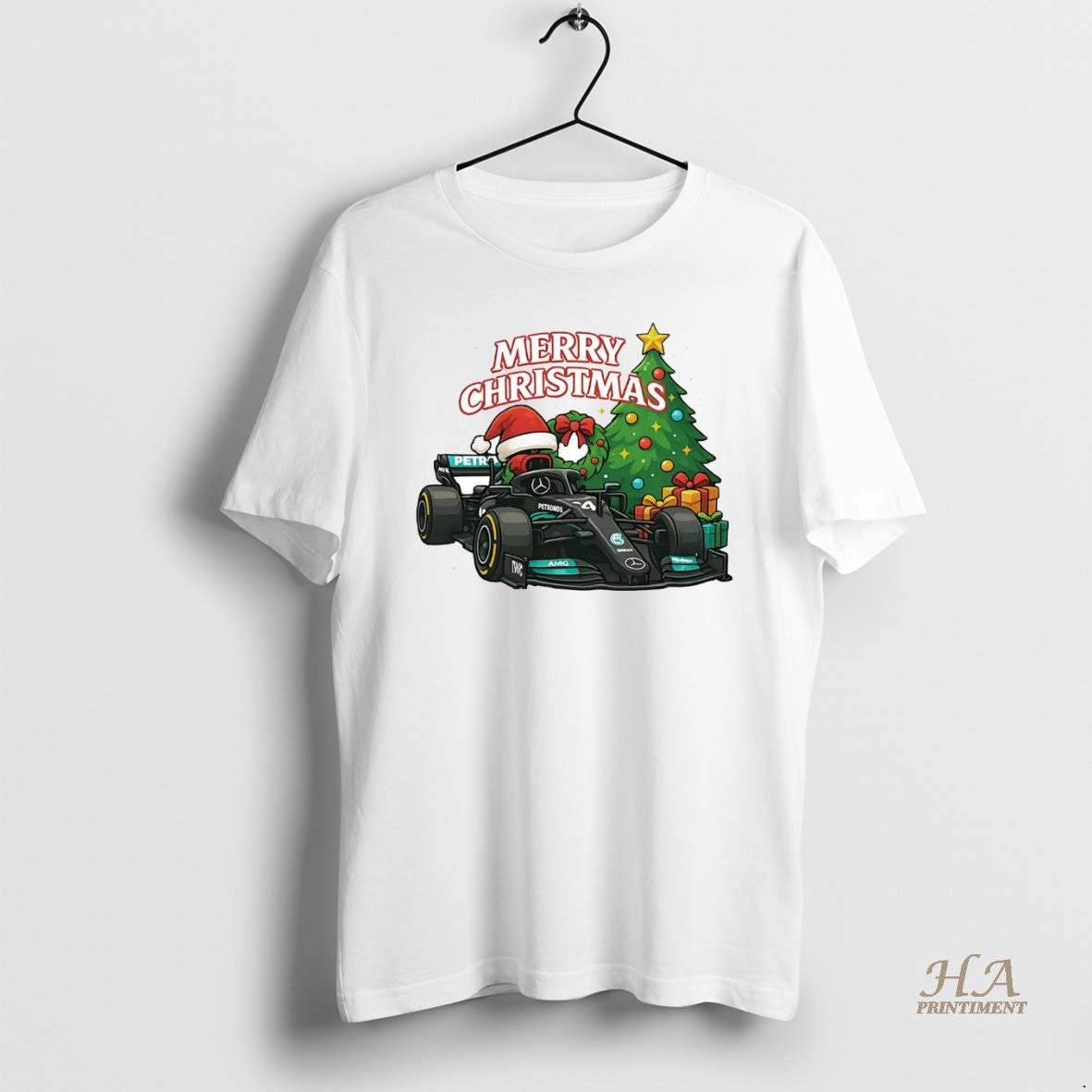Official Mercedes F1 Merry Christmas Shirt Hoodie Sweatshirt | PurePodTees.com