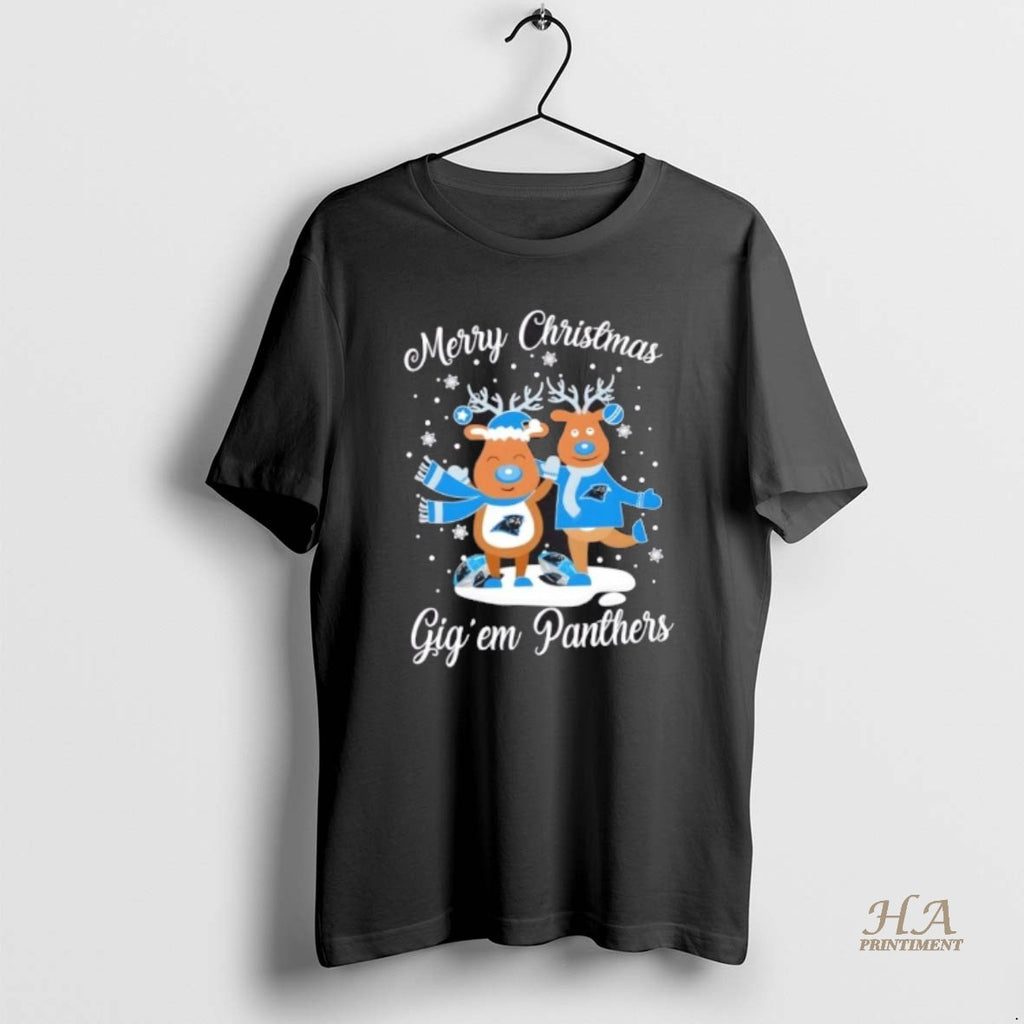 Official Merry Christmas Gig Em Carolina Panthers Football Shirt Hoodie Sweatshirt | PurePodTees.com