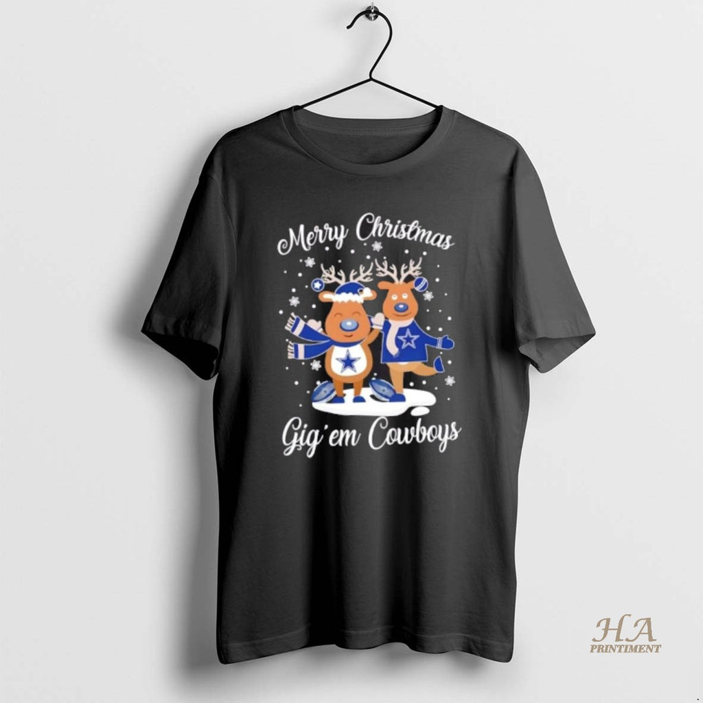 Official Merry Christmas Gig Em Dallas Cowboys Football Shirt Hoodie Sweatshirt | PurePodTees.com