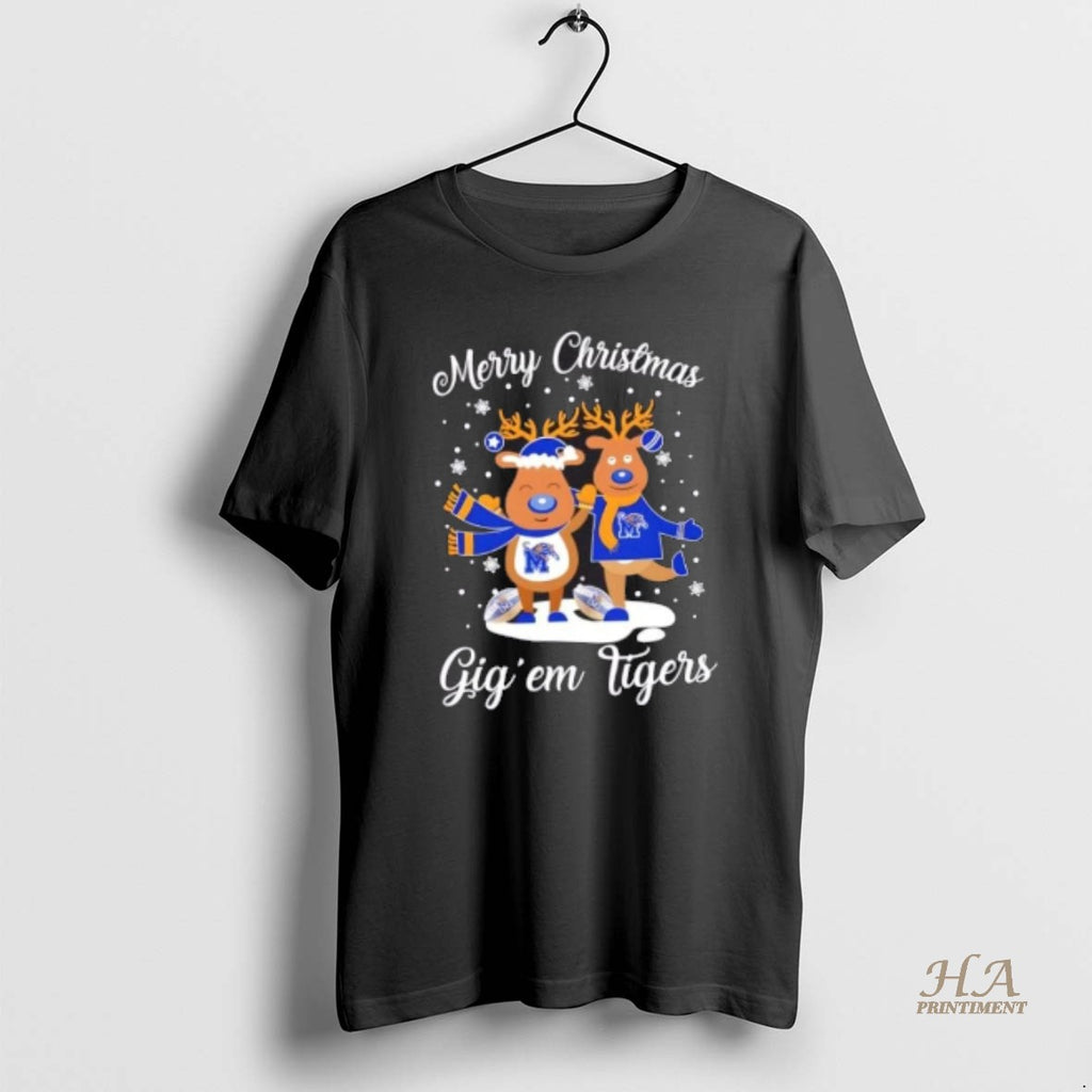Official Merry Christmas Gig Em Memphis Tigers Shirt Hoodie Sweatshirt | PurePodTees.com