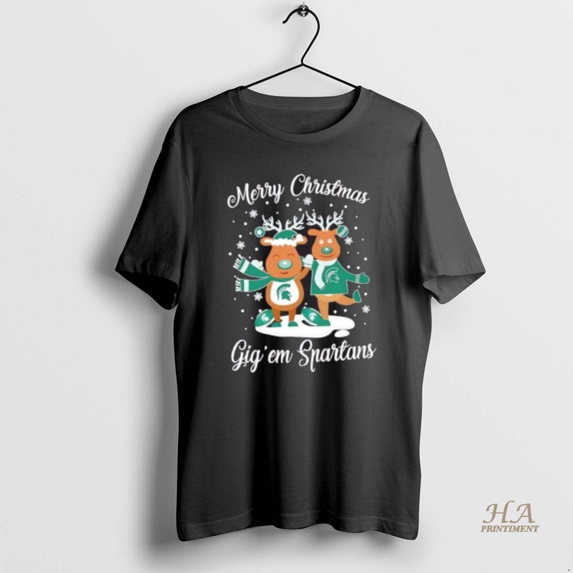 Official Merry Christmas Gig Em Michigan State Spartans Football Shirt Hoodie Sweatshirt | PurePodTees.com