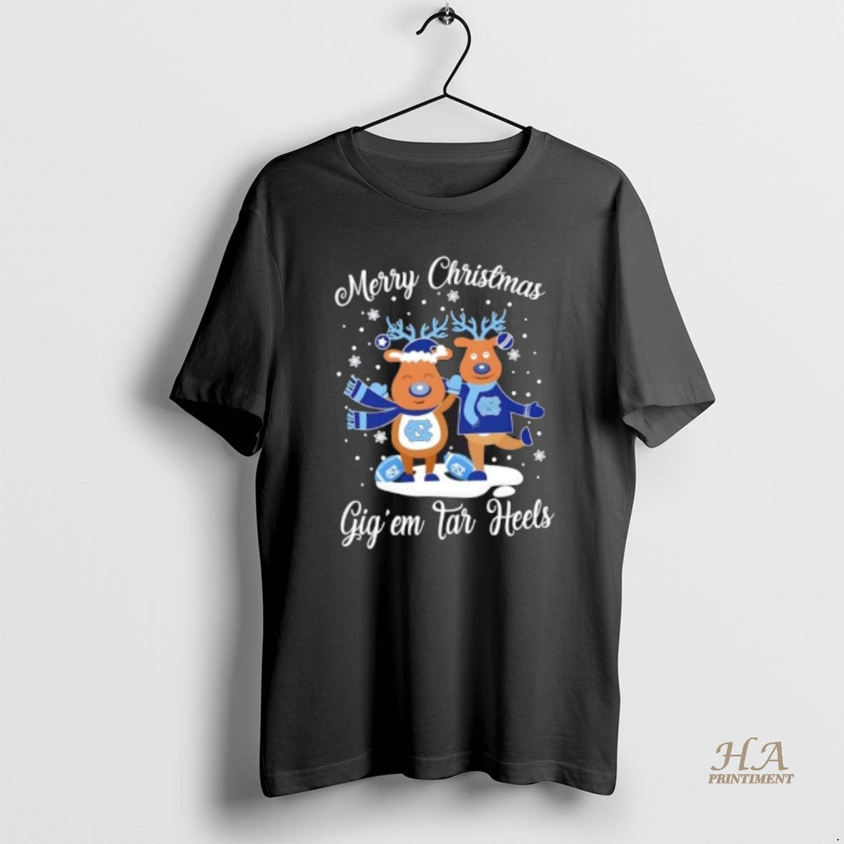 Official Merry Christmas Gig Em North Carolina Tar Heels Football Shirt Hoodie Sweatshirt | PurePodTees.com