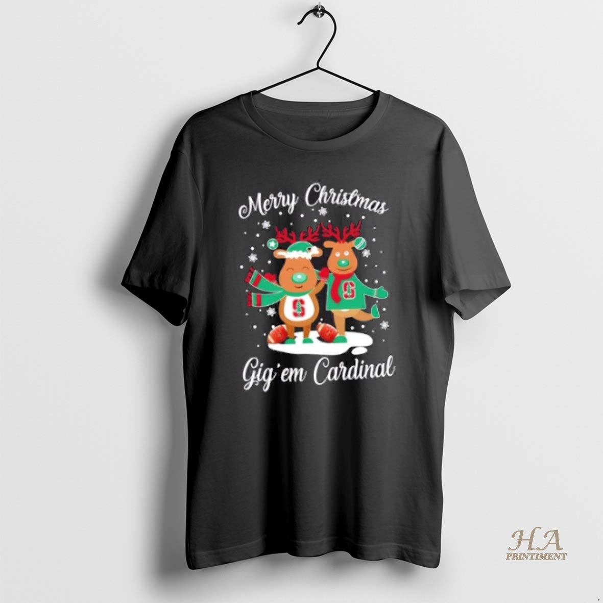 Official Merry Christmas Gig Em Stanford Cardinal Football Shirt Hoodie Sweatshirt | PurePodTees.com