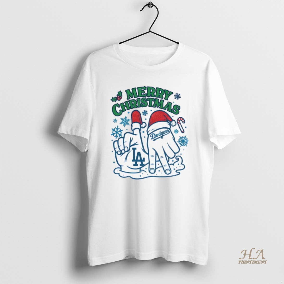 Official Merry Christmas Los Angeles Dodgers Hands Mlb Baseball World Series 2025 Shirt Hoodie Sweatshirt | PurePodTees.com