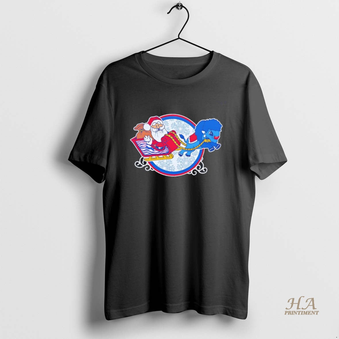 Official Merry Christmas Santa Buffalo Sleigh Shirt Hoodie Sweatshirt | PurePodTees.com