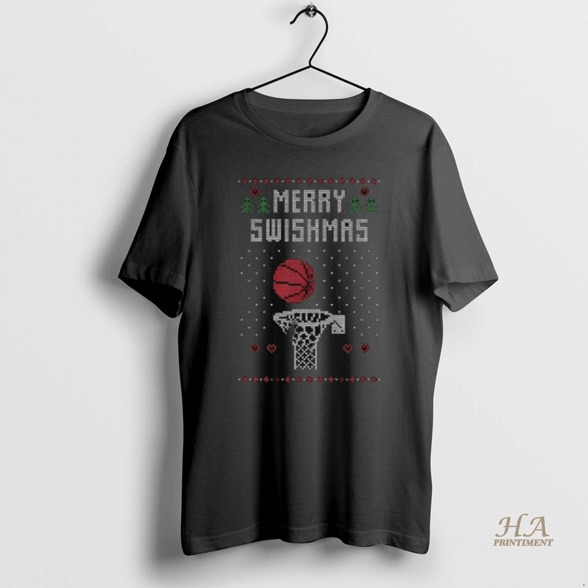 Official Merry Swishmas Basketball Merry Christmas Shirt Hoodie Sweatshirt | PurePodTees.com