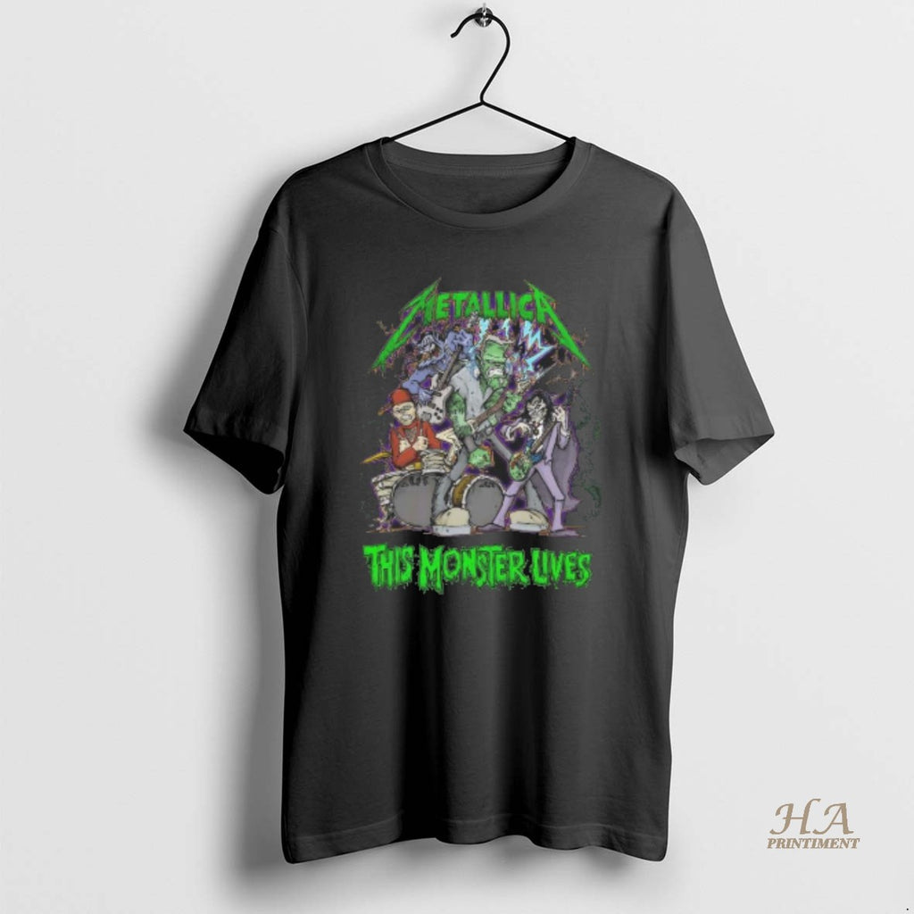 Official Metallica Halloween 2025 This Monster Lives X Squindo Metallica Monsters Shirt Hoodie Sweatshirt | PurePodTees.com