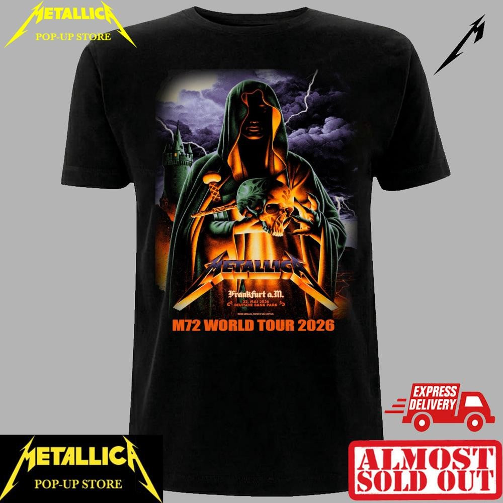 Metallica M72 Heavy Metal Tour Frankfurt Shirt – May 22 And 24 Deutsche Bank Park Germany Tee