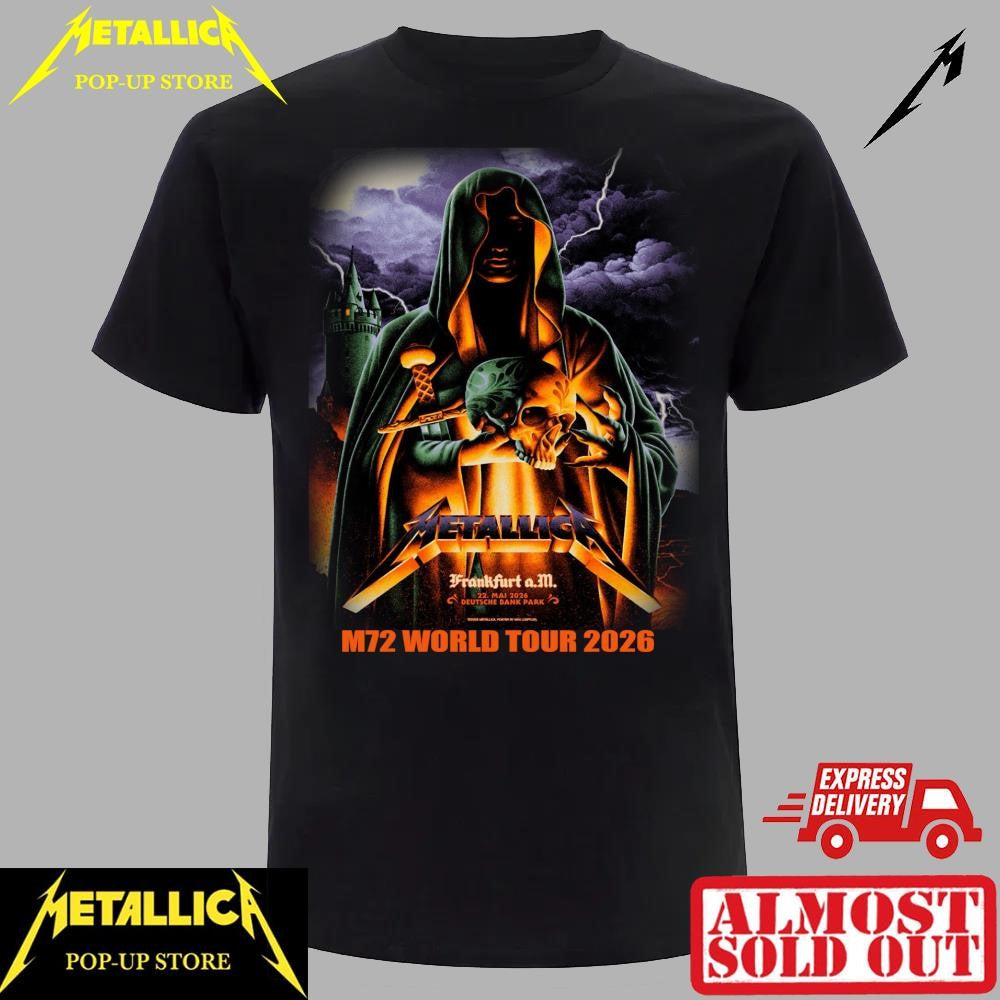 Metallica M72 Heavy Metal Tour Frankfurt Shirt – May 22 And 24 Deutsche Bank Park Germany Tee