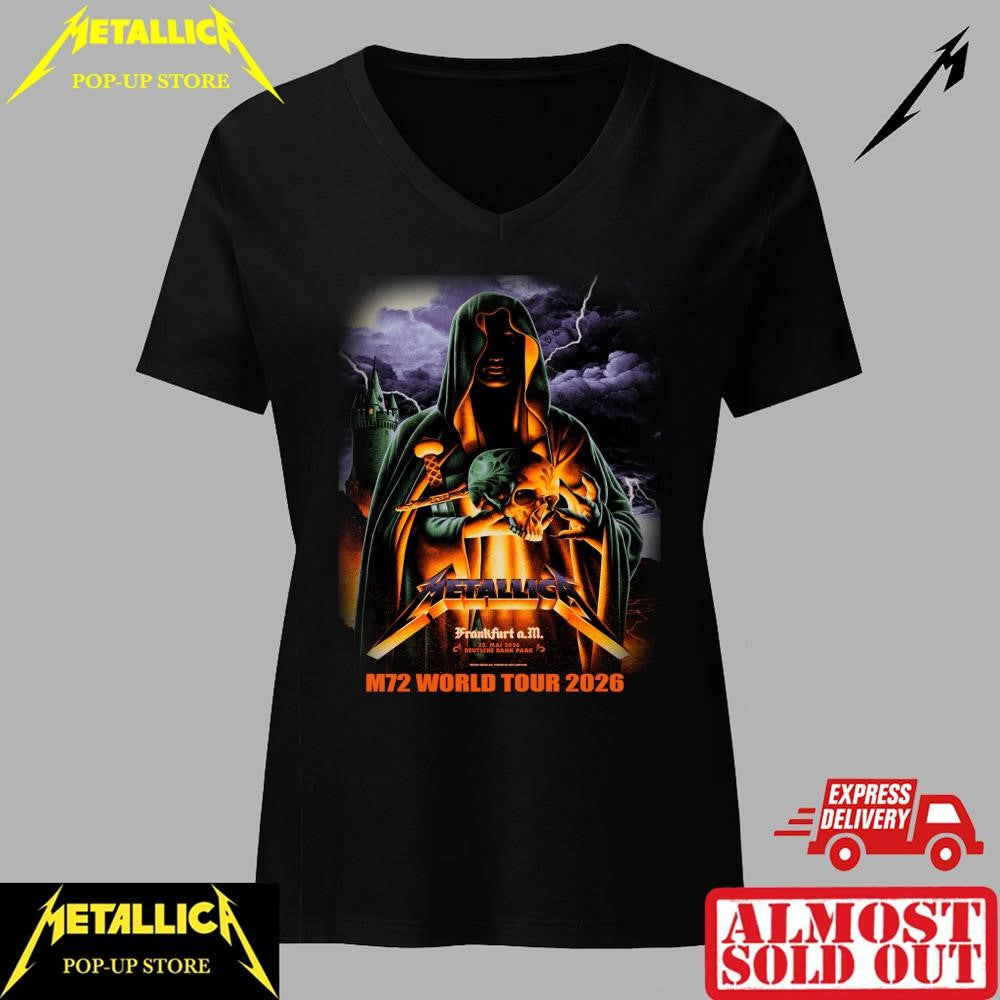 Metallica M72 Heavy Metal Tour Frankfurt Shirt – May 22 And 24 Deutsche Bank Park Germany Tee