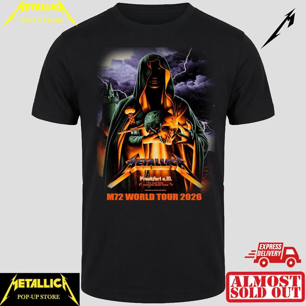 Metallica M72 Heavy Metal Tour Frankfurt Shirt – May 22 And 24 Deutsche Bank Park Germany Tee