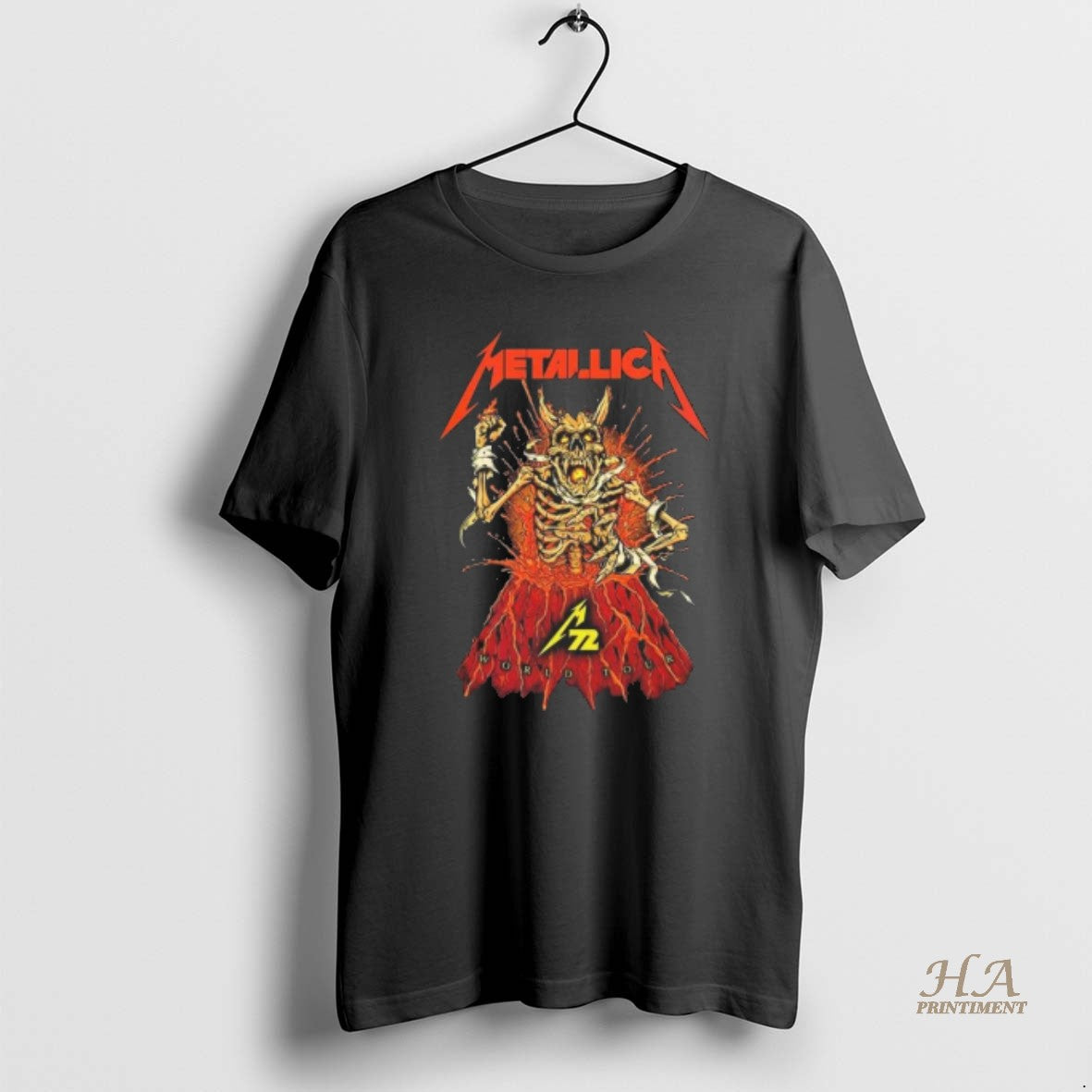Official Metallica M72 World Tour Australia And New Zealand 2025 Fancards Feat Metallica Skeleton In Shirt Hoodie Sweatshirt