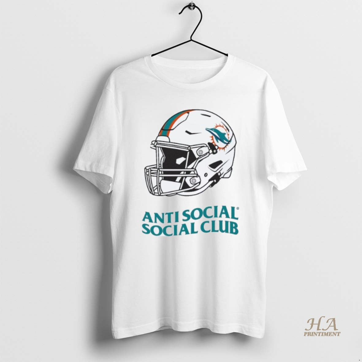 Official Miami Dolphins Anti Social Social Club Helmet Shirt Hoodie Sweatshirt | PurePodTees.com