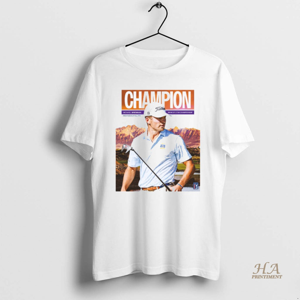 Official Michael Brennan Pga Tour Champion Bank Of Utah Championship 2025 Shirt Hoodie Sweatshirt | PurePodTees.com