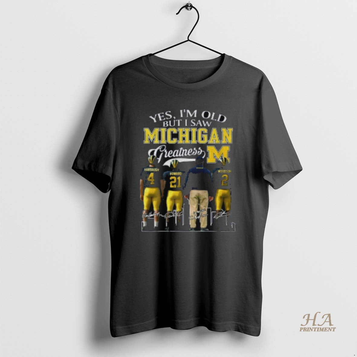 Official Michigan Wolverines Yes Im Old But I Saw Michigan Greatness Team 2025 Signatures Shirt Hoodie Sweatshirt