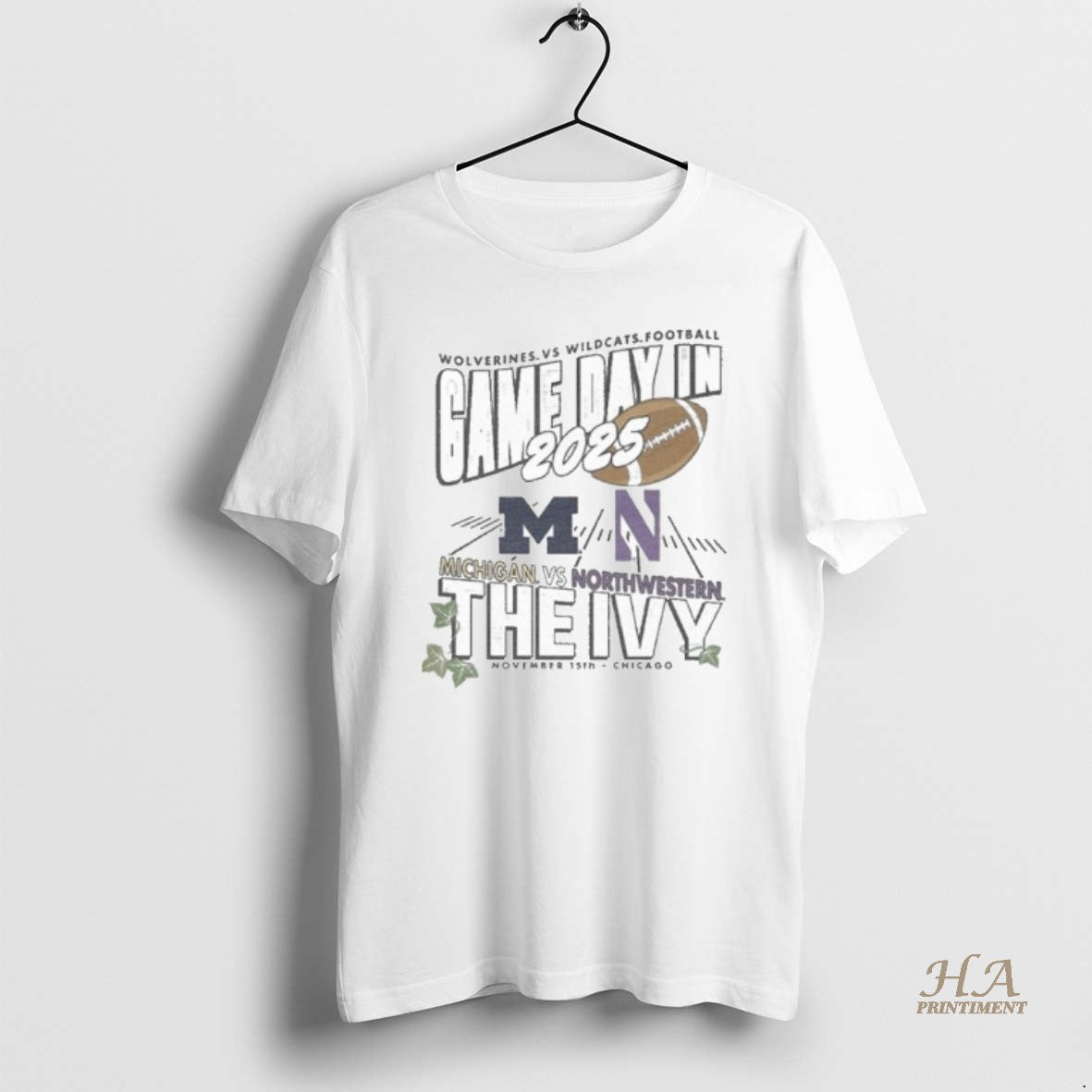 Official Michigan Wolverines Vs Northwestern Wildcats 2025 Gameday In The Ivy Shirt Hoodie Sweatshirt | PurePodTees.com