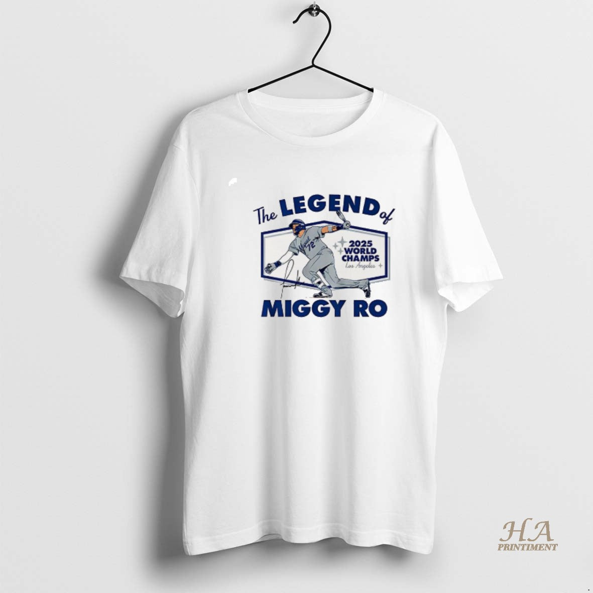 Official Miguel Rojas World Series Champions 2025 The Legend Of Miggy Ro Signature Shirt Hoodie Sweatshirt | PurePodTees.com