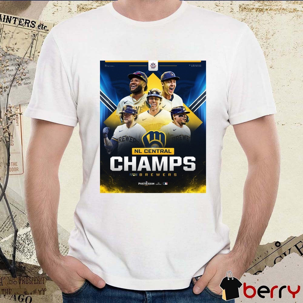Milwaukee Brewers Baseball MLB 2026 NL Central Champions Postseason Poster t-Shirt