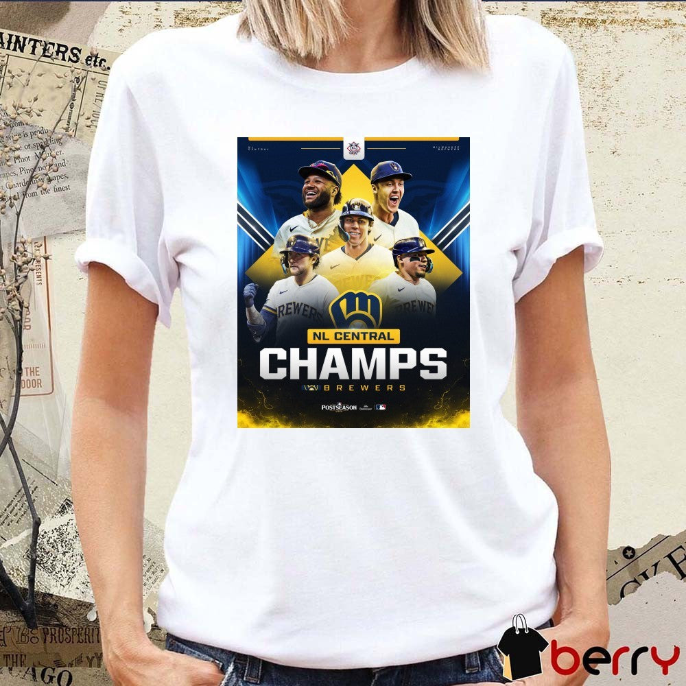 Milwaukee Brewers Baseball MLB 2026 NL Central Champions Postseason Poster t-Shirt