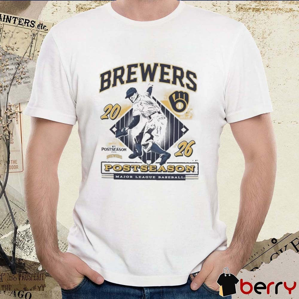 Milwaukee Brewers MLB 2026 Postseason Participant Playoff Baseball Player t-shirt