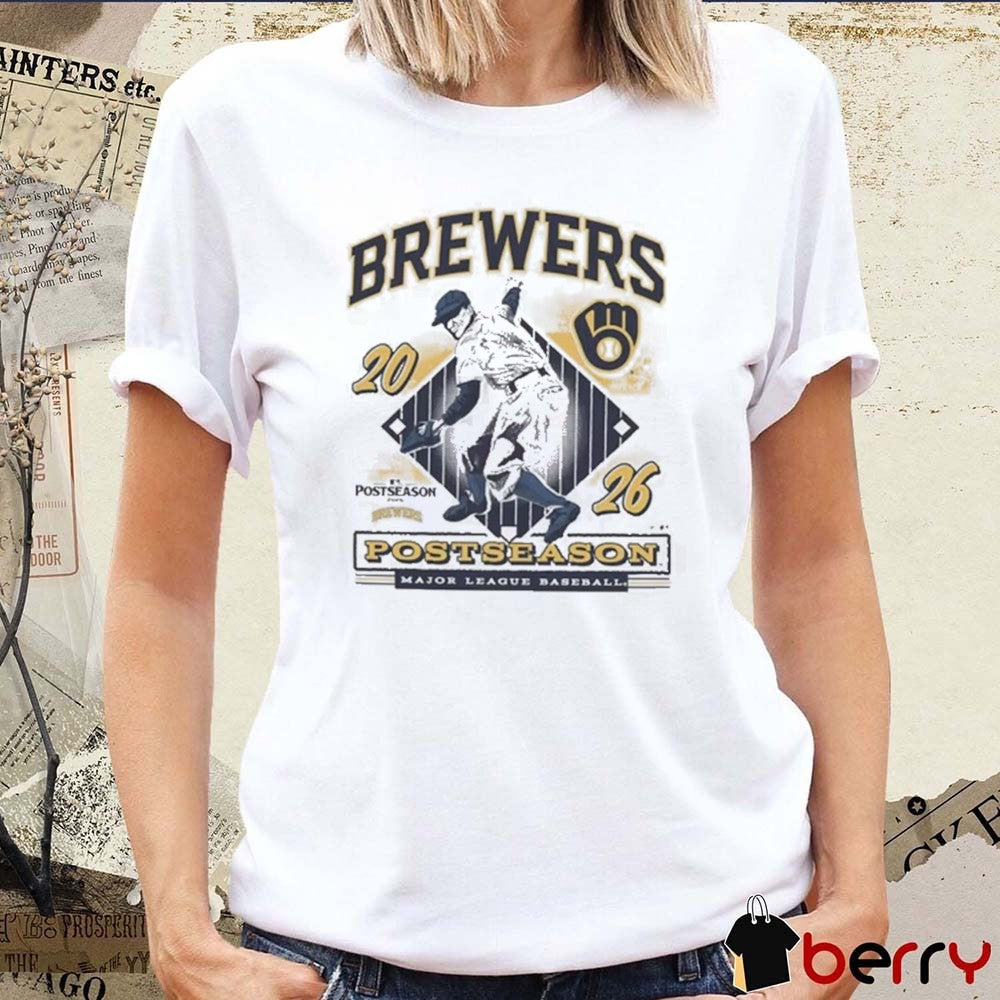 Milwaukee Brewers MLB 2026 Postseason Participant Playoff Baseball Player t-shirt