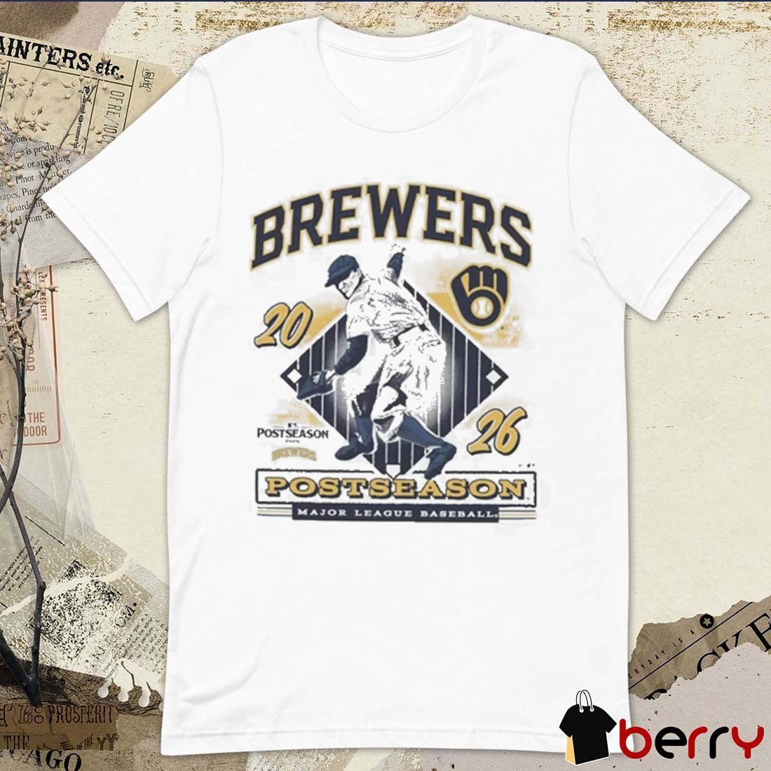 Milwaukee Brewers MLB 2026 Postseason Participant Playoff Baseball Player t-shirt