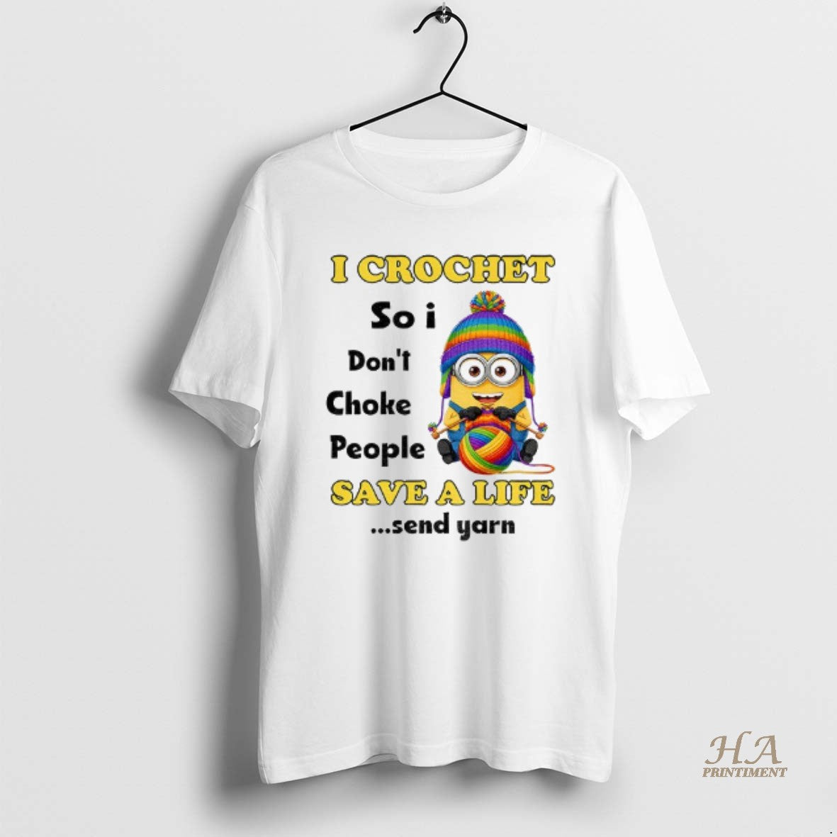 Official Minion I Crochet So I Dont Choke People Save A Life Send Yarn Lgbt Shirt Hoodie Sweatshirt | PurePodTees.com