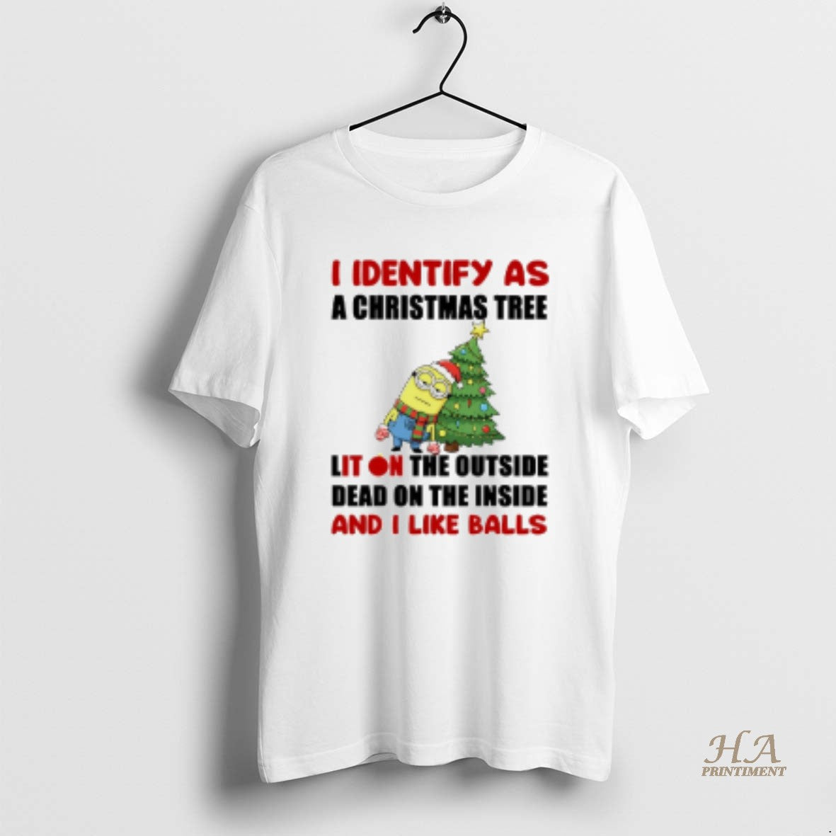 Official Minion I Identify As A Christmas Tree Lit On The Outside Dead On The Shirt Hoodie Sweatshirt | PurePodTees.com