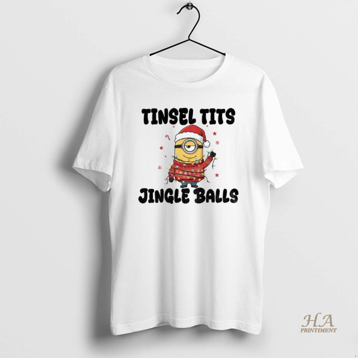 Official Minion Santa Claus Tinsel Tits Jingle Balls Merry Christmas Shirt Hoodie Sweatshirt | PurePodTees.com