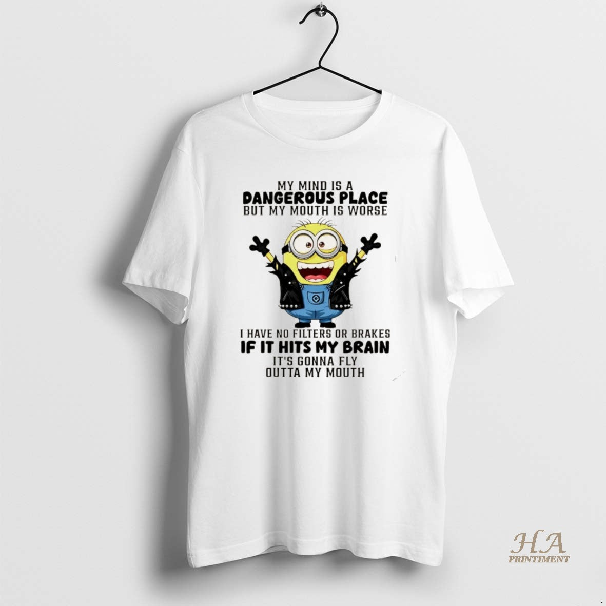 Official Minion My Mind Is A Dangerous Place But My Mouth Is Worse Christmas Shirt Hoodie Sweatshirt | PurePodTees.com