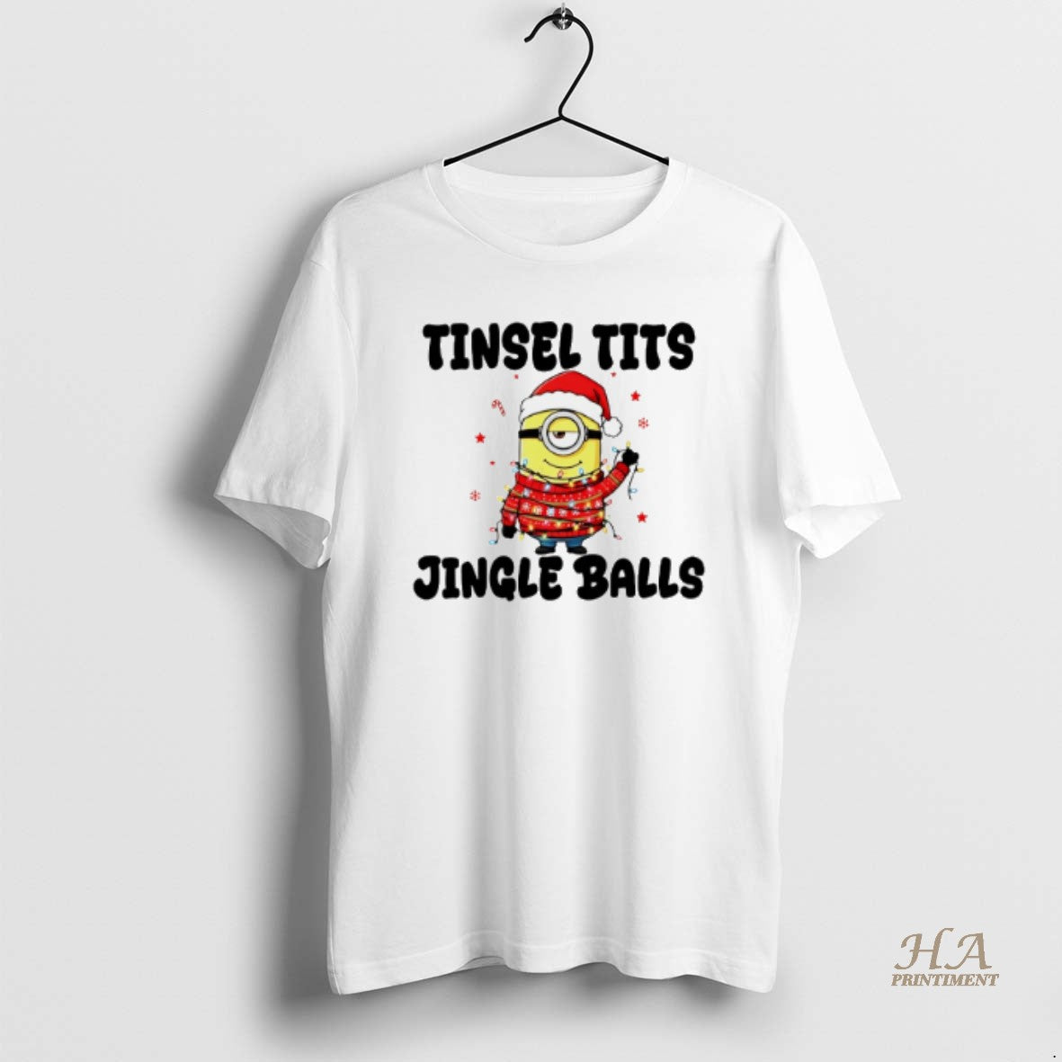 Official Minion Tinsel Tits Jingle Balls Christmas Shirt Hoodie Sweatshirt | PurePodTees.com