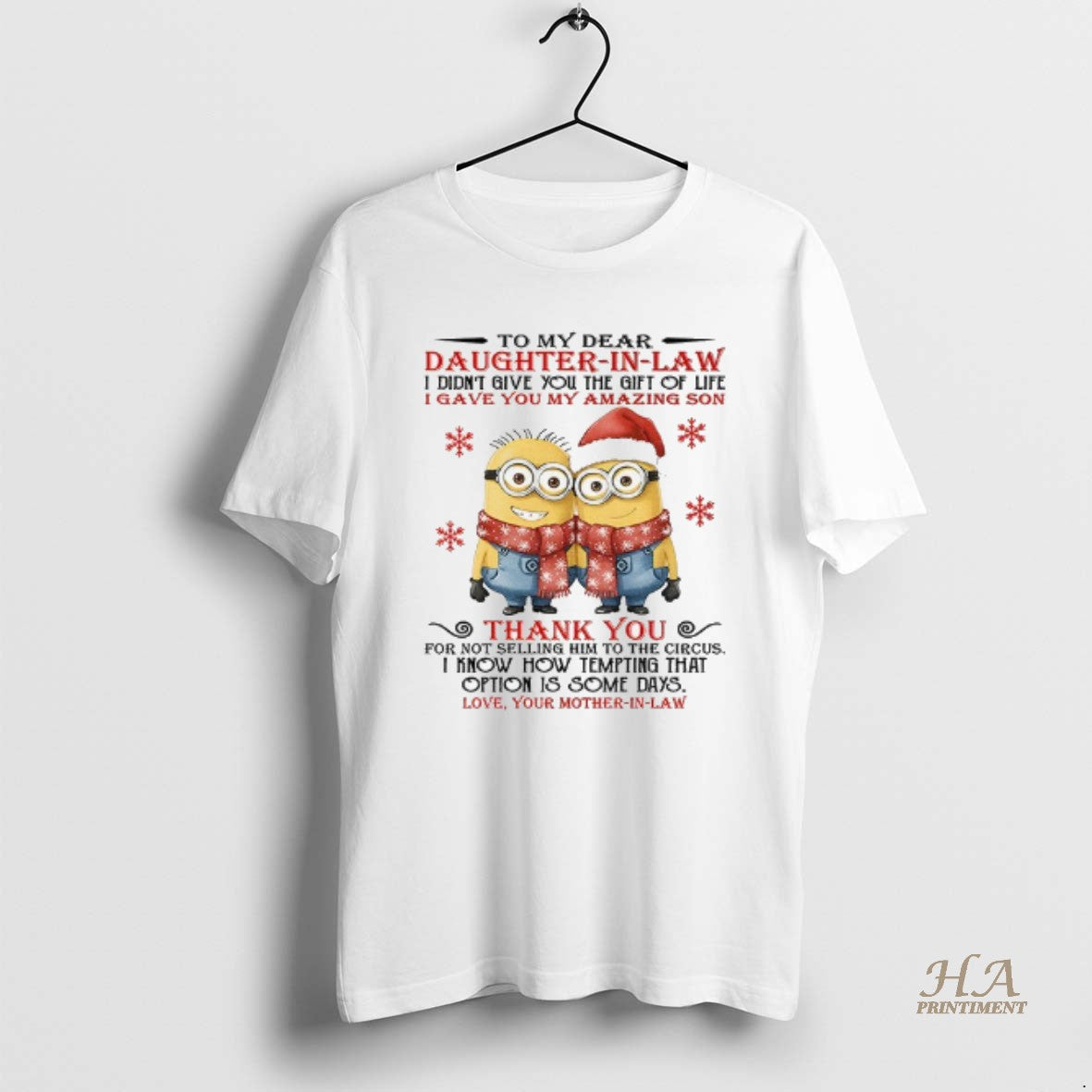 Official Minion To My Dear Daughter In Law I Didnt Give You The Gift Of Shirt Hoodie Sweatshirt | PurePodTees.com