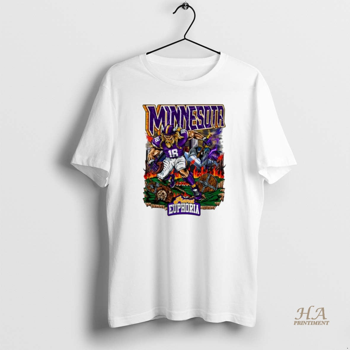 Official Minnesota Vikings Warrior 18 Planet Euphoria Limited Design Extremely Rare Shirt Hoodie Sweatshirt | PurePodTees.com