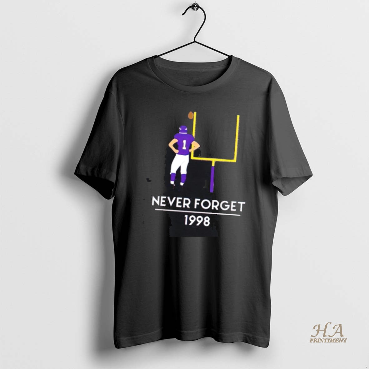 Official Minnesota Vikings Legend Gary Anderson Never Forget 1998 Shirt Hoodie Sweatshirt | PurePodTees.com