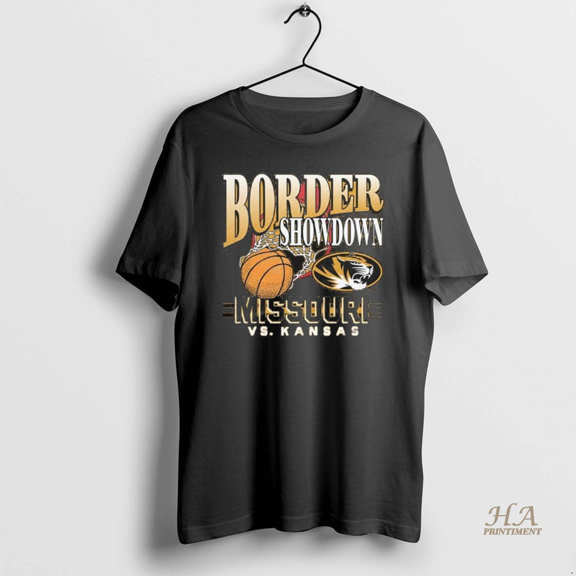 Official Missouri Tigers Basketball Border Showdown 2025 Vs Kansas Shirt Hoodie Sweatshirt | PurePodTees.com