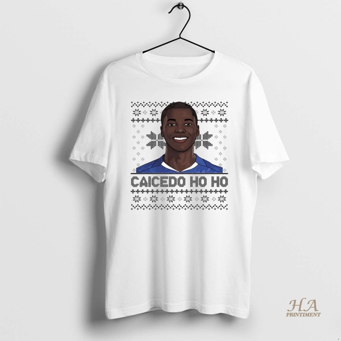 Official Moises Caicedo Ho Ho Ugly Christmas Shirt Hoodie Sweatshirt | PurePodTees.com