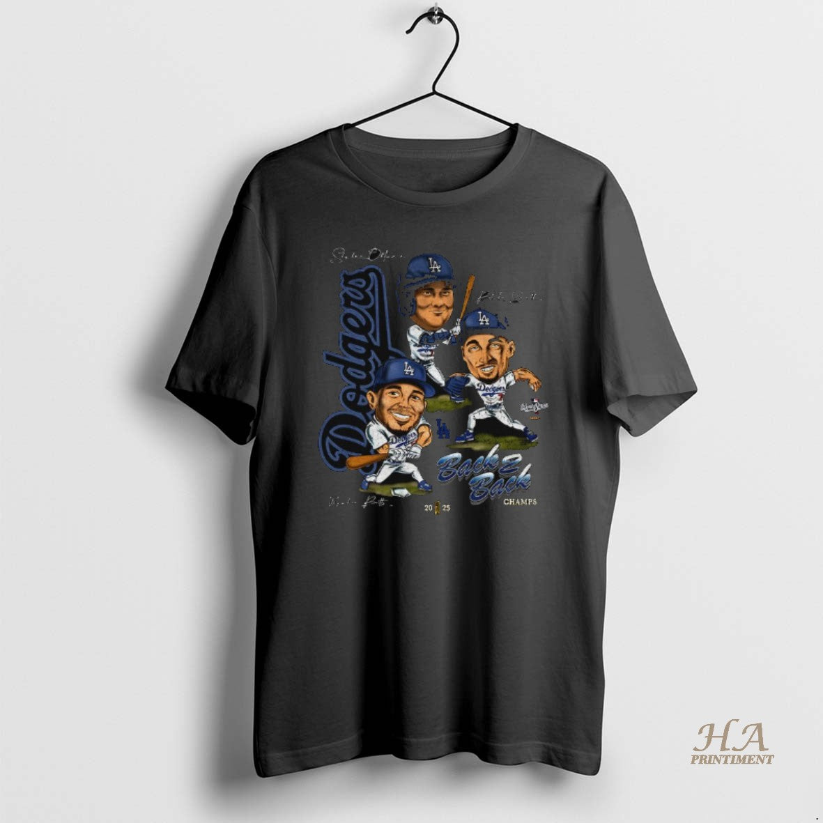 Official Mookie Betts Blake Snell And Shohei Ohtani Cartoon Los Angeles Dodgers Back 2 Back Shirt Hoodie Sweatshirt