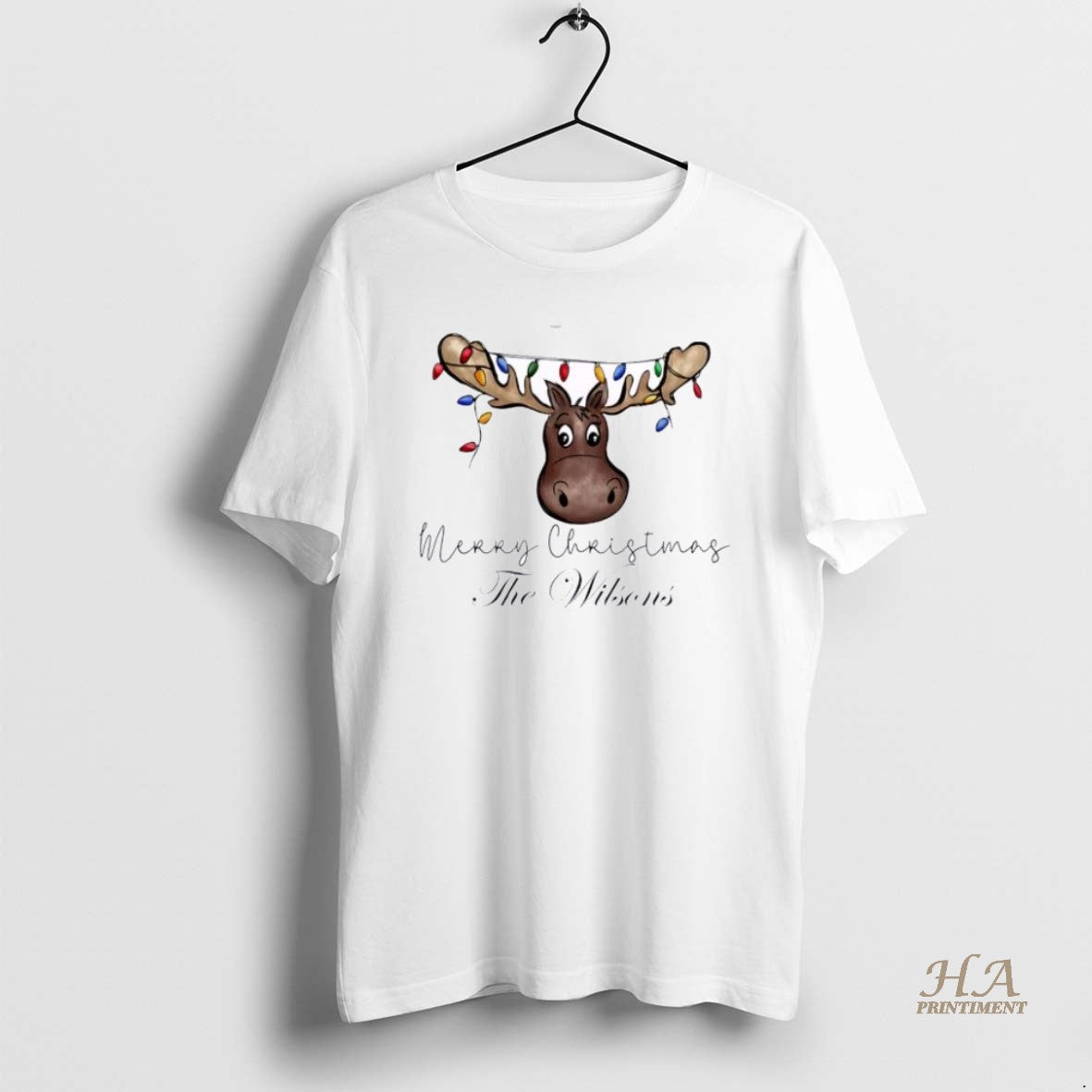 Official Moose Baby Xmas Babys First Christmas Personalized Ornaments White Shirt Hoodie Sweatshirt | PurePodTees.com