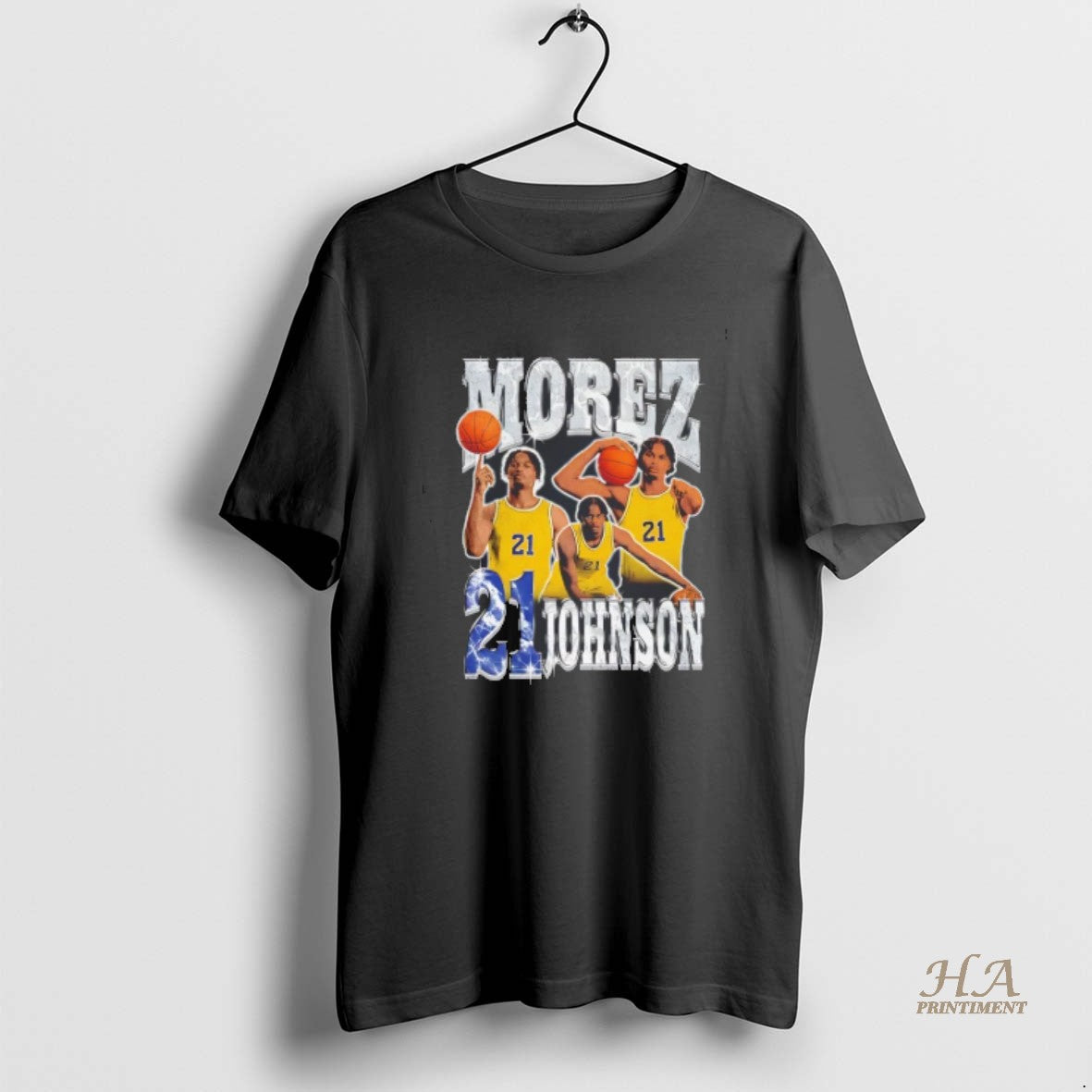 Official Morez Johnson Michigan Wolverines Rez Player Collage Shirt Hoodie Sweatshirt | PurePodTees.com