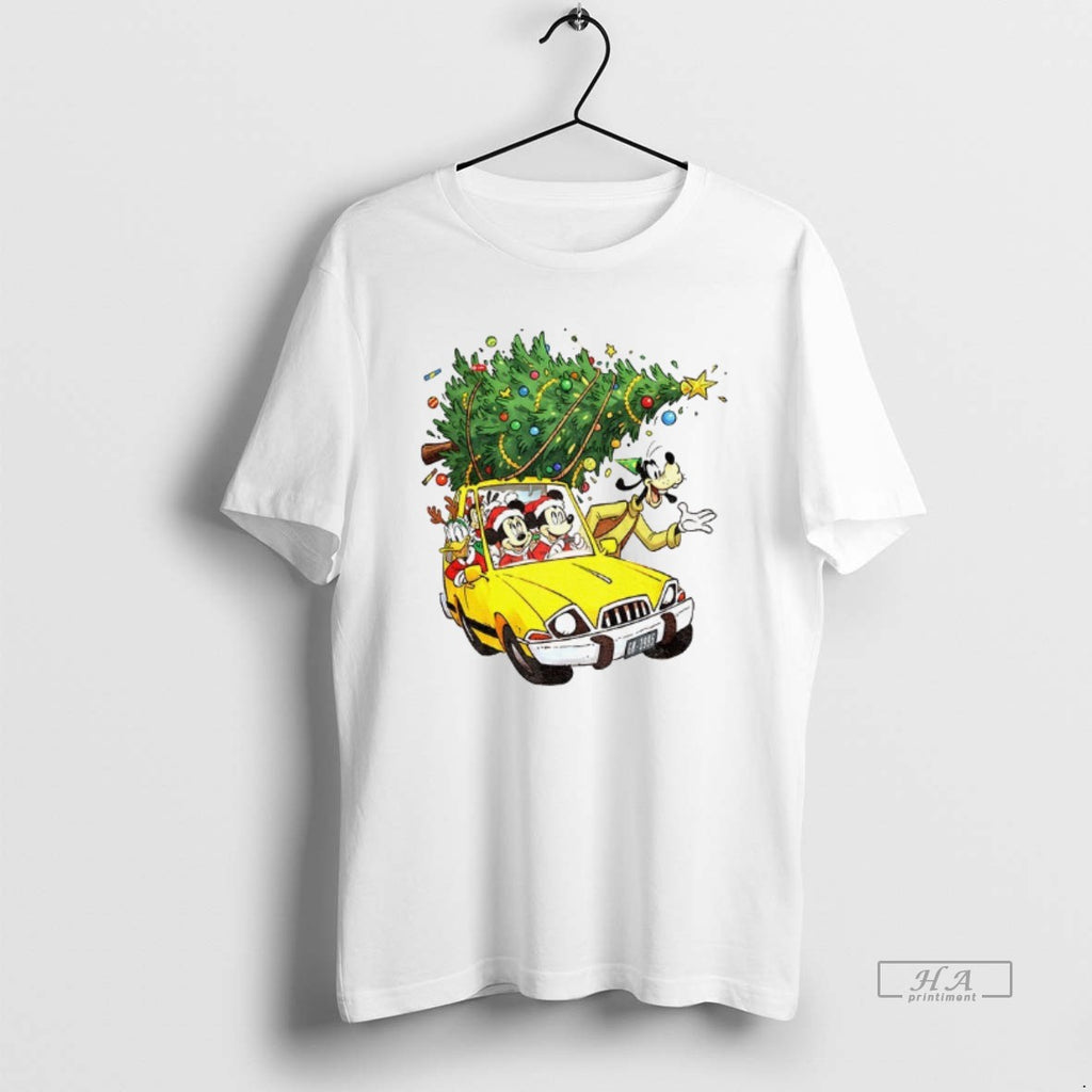 Official Mouse And Friends Truck Christmas Tree Merry Christmas Shirt Hoodie Sweatshirt | PurePodTees.com