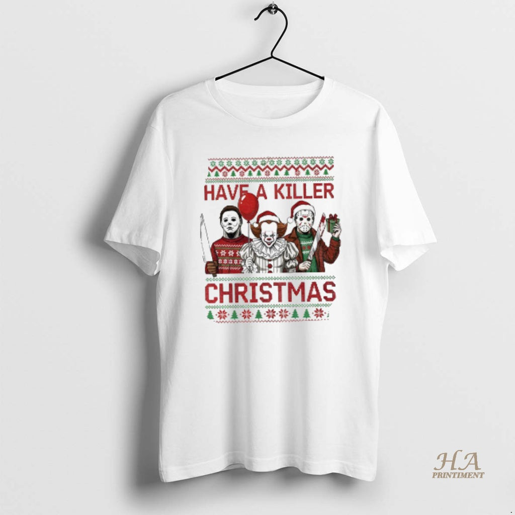 Official Movie Characters Have A Killer Christmas Ugly Shirt Hoodie Sweatshirt | PurePodTees.com