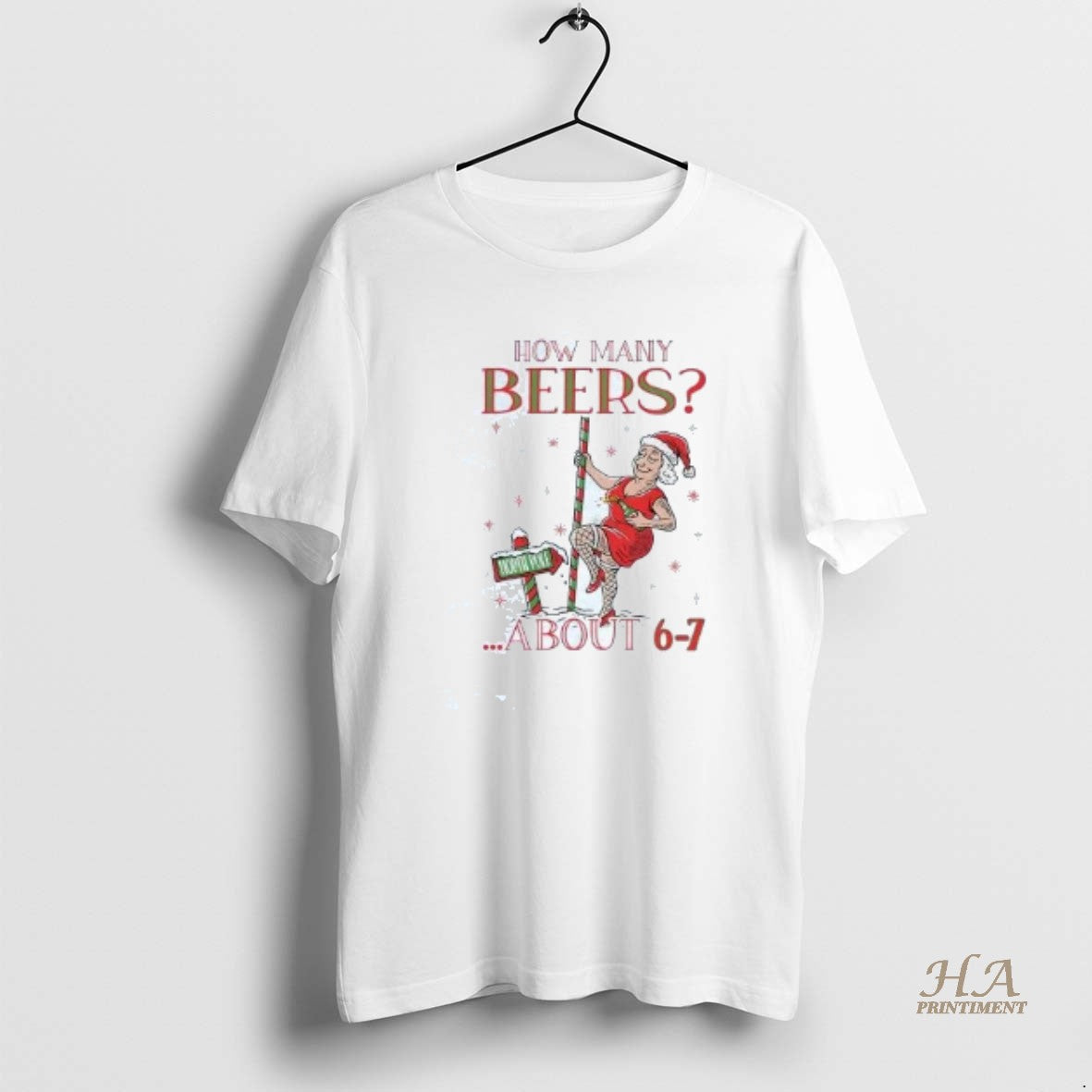 Official Mrs Clause How Many Beers About 6 7 Ugly Christmas Shirt Hoodie Sweatshirt | PurePodTees.com