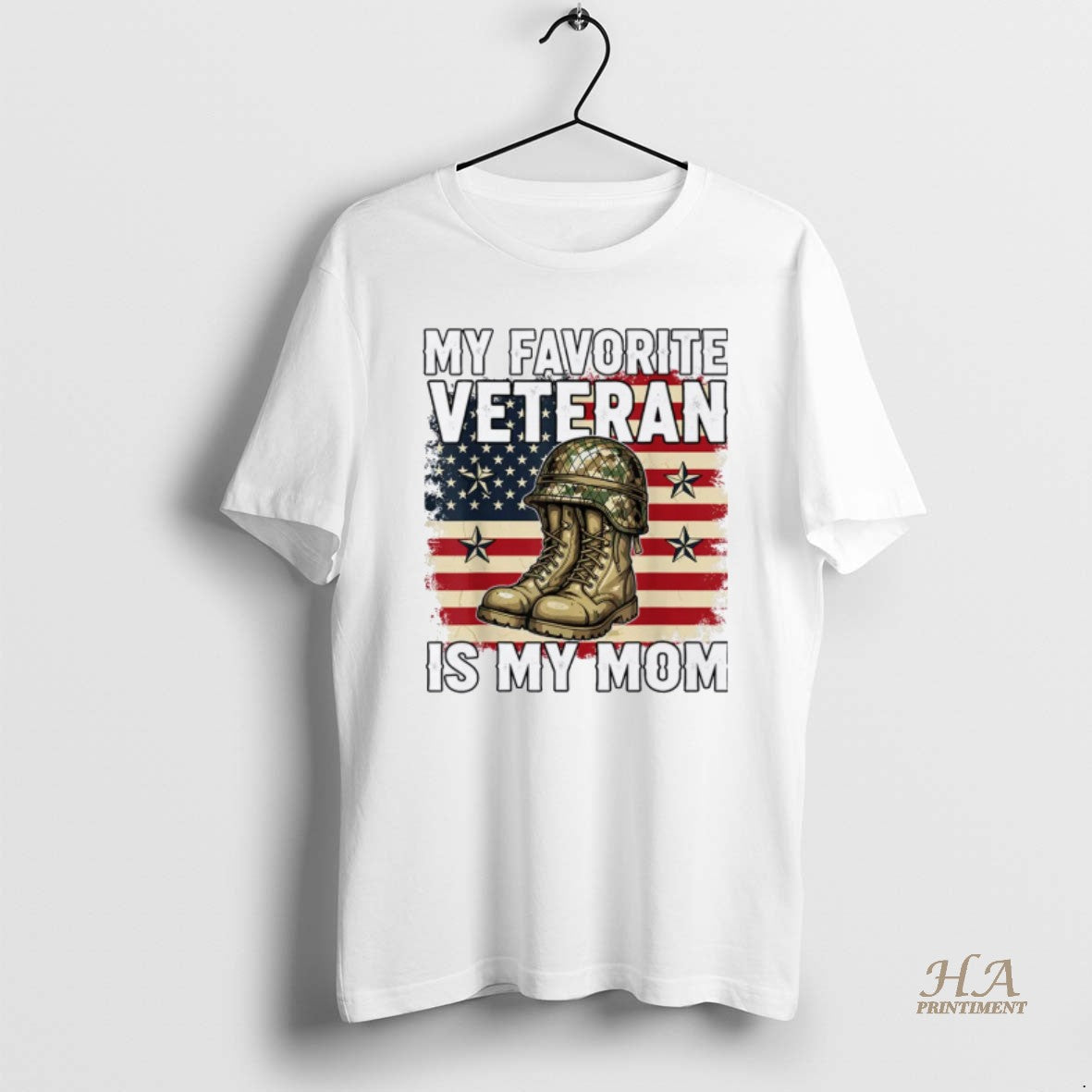 Official My Favorite Veteran Is My Mom Patriotic Veterans Day Shirt Hoodie Sweatshirt | PurePodTees.com
