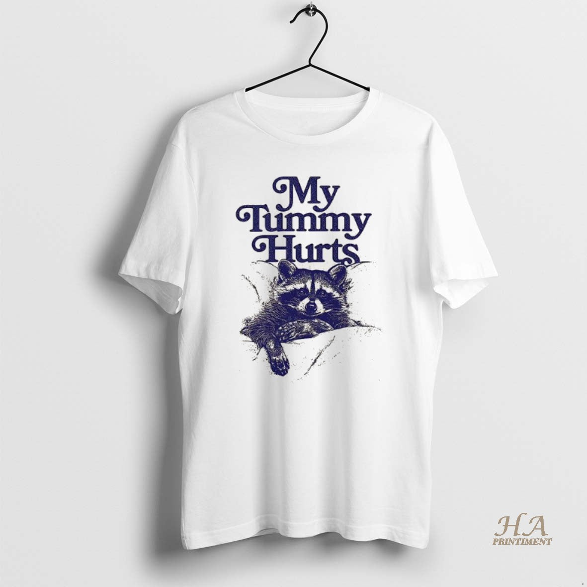 Official My Tummy Hurts Raccoon Shirt Hoodie Sweatshirt | PurePodTees.com