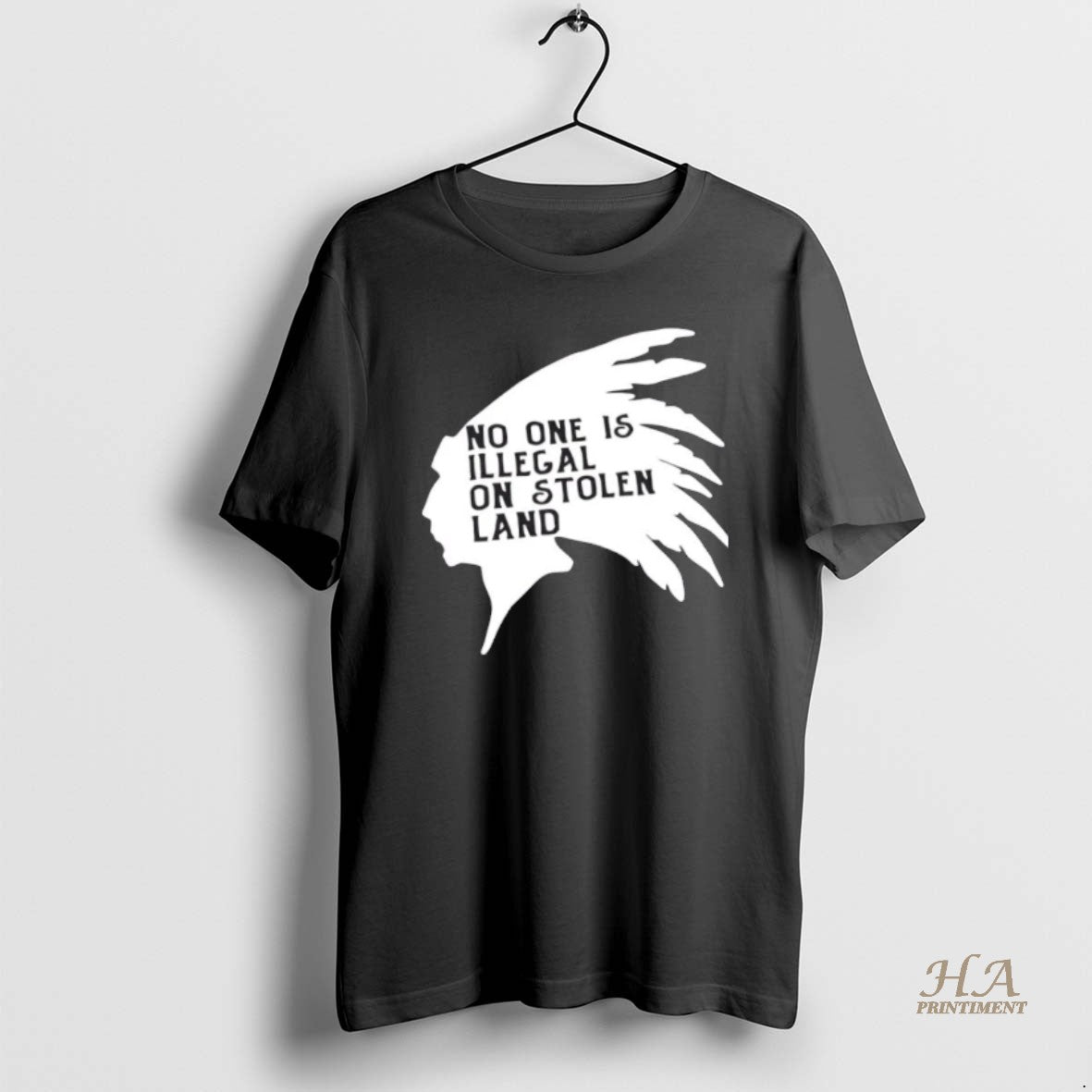 Official Native American No One Is Illegal On Stolen Land Vintage Shirt Hoodie Sweatshirt | PurePodTees.com