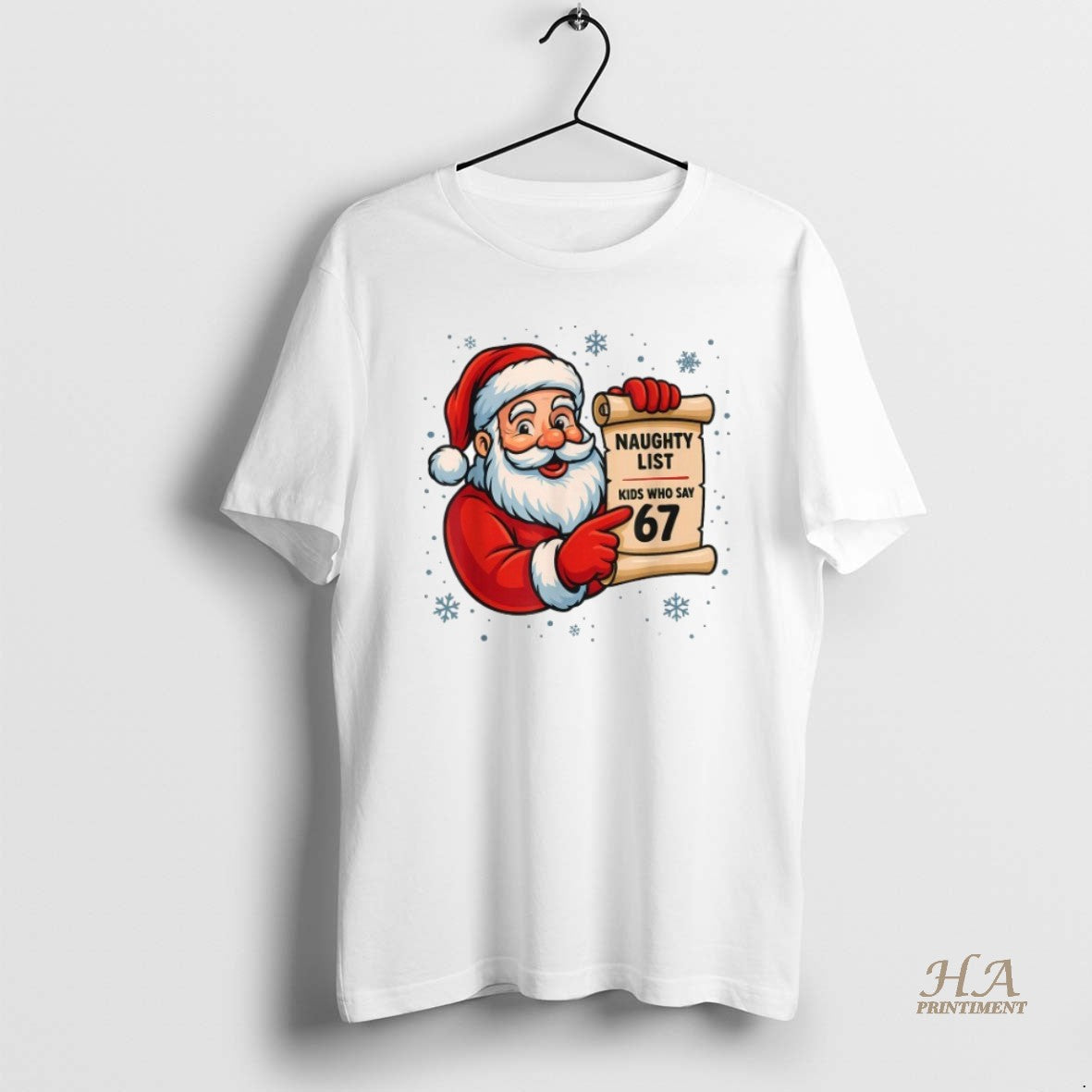Official Naughty List Kids Who Say 67 Six Seven Santa Claus Merry Christmas Shirt Hoodie Sweatshirt | PurePodTees.com